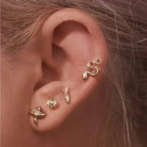 Pamela Love Serpent II Stud Earring